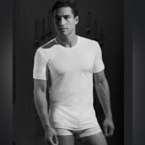 NWT Mario Lopez 2 Pack Men’s Crewneck Undershirts in White Size Large